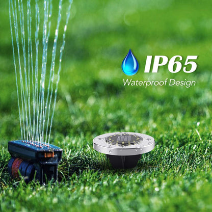 4Pack Solar Garden Lights 16/20 LED Solar Ground Lights Waterproof Light Underground Sensing Landscape Lights for Lawn Pathway