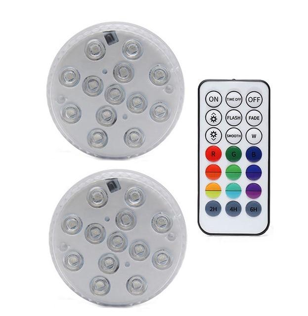 Upgrade Magnet RGB Submersible Light IP68 13LEDs Underwater Night Lamp Outdoor Vase Bowl Pond Swimming Pool Decor Lamp