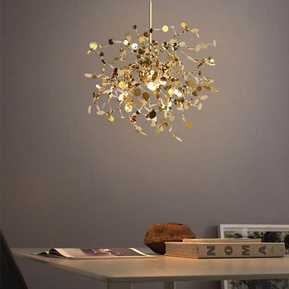 Postmodern Individual G9 Leaf Pendant Light Industrial Lamp Metal Hanging Lights LOFT Suspension Luminaire