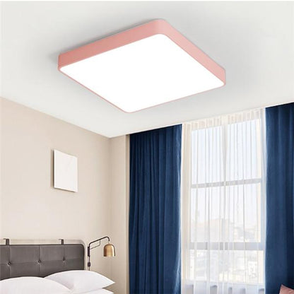 Modern Nordic LED Ceiling Lights Living Room Bedroom Round Corridor Kitchen Lamp Ultra-thin  Kids Room Macarons Remote Control