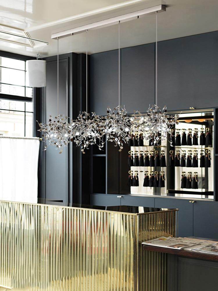 Modern Pendant Lights Stainless Steel Shade Dining Room Pendant Lamp Led Luminaire Suspendu Restaurant Living Loft Light Fixture