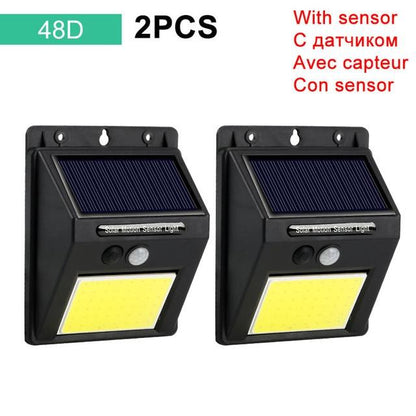 Solar Light 20 30 48 60 96 LED Waterproof PIR Motion Sensor Security Solar Lamp Outdoor Emergency Wall Light