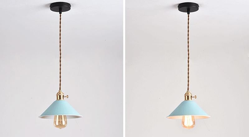 Modern Switch Pendant Lights Dining Room Lights Pendant Lamp Lamparas Colorful Aluminum Lamp Shade Luminaire For Home Lighting