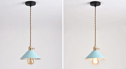Modern Switch Pendant Lights Dining Room Lights Pendant Lamp Lamparas Colorful Aluminum Lamp Shade Luminaire For Home Lighting