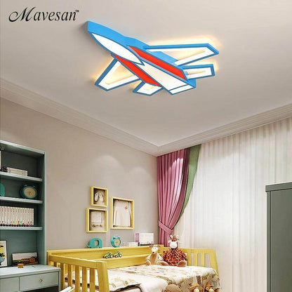 Modern LED Airplane Ceiling Lights Boy's Girl's Study Room Bedroom Lamp Lighting New Indoor Fixture With Remote Control
