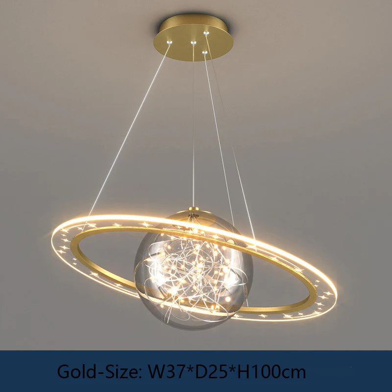 Star chandelier led New Acrylic living room bedroom lamp personality creative children's room net red home dining room lamp