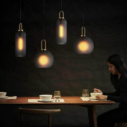 Nordic Modern Simple Glass Ball LED E27 Pendant Lights Interior Lighting Lamps Restaurant Bedroom Stair Decoration Hanging Light