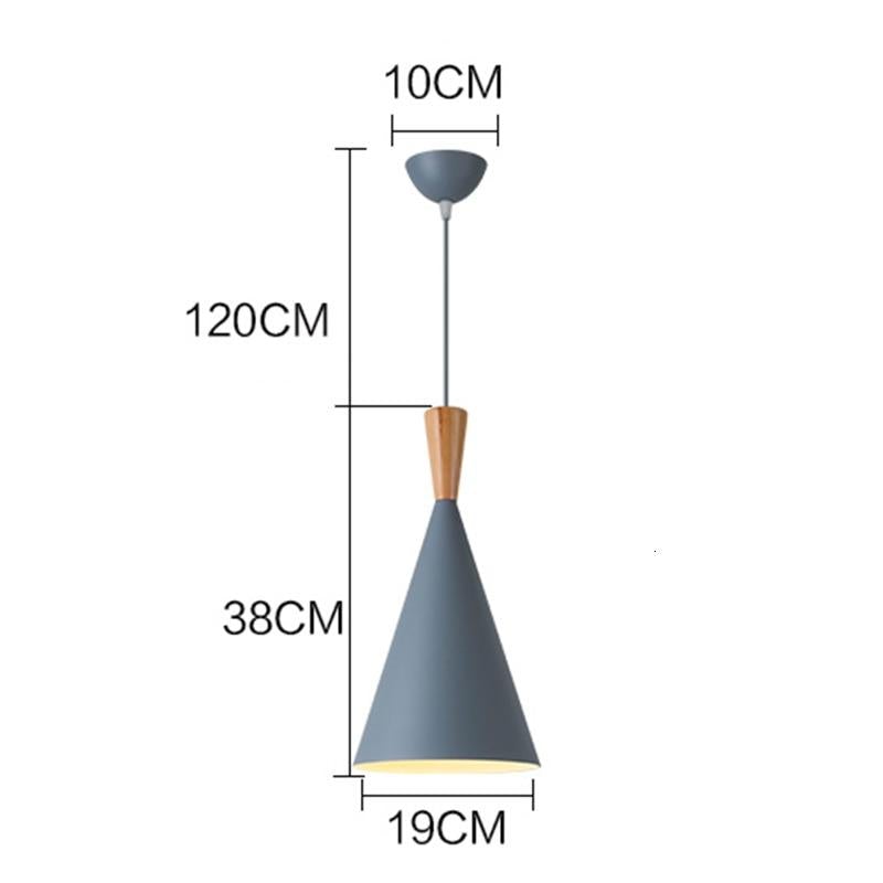 Nordic Creative Bar Loft Pendant Lights Cafe Restaurant Bedroom Multicolor Aluminum Lamp Shade Wood Hanging Lamp Family Lighting
