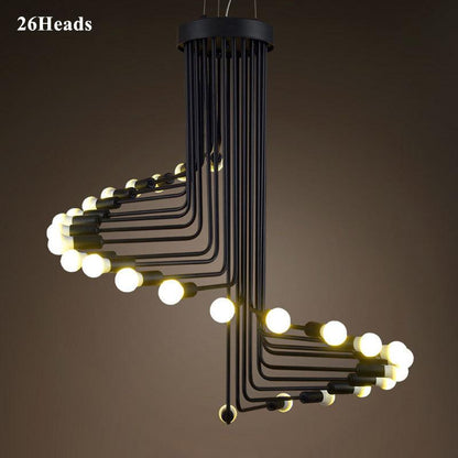 16/26Heads American Country Retro Ceiling Fixture Pendant Light Vintage Style Metal Art Lamp Industrial Loft Retro Droplight