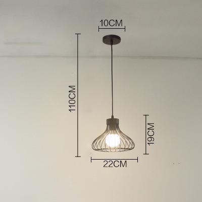 Retro Iron Chandelier Restaurant Bar Chandelier Creative Black Iron Wire Chandelier