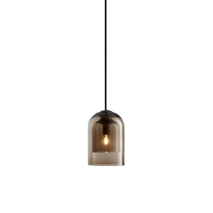 Postmodern Minimalist Iron Restaurant Single-headed Glass Chandelier Bedroom Bedside Bar Cafe Study Small Chandelier