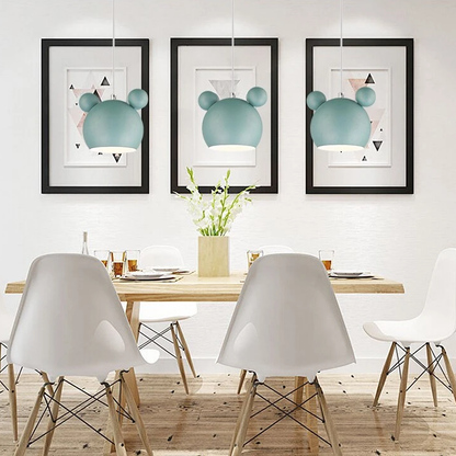 Pendant Lights Nordic Macaron Wrought Iron Personality Cute Lighting Cartoon Corridor Bedroom Children's Bedside Lights