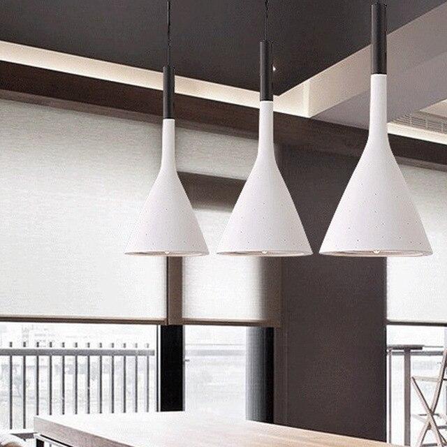 LED  Pendant Lights Imitation Concrete Resin Hanging Lamp Black White Red /Grey For Restaurant Bedroom Home Decor Lighting