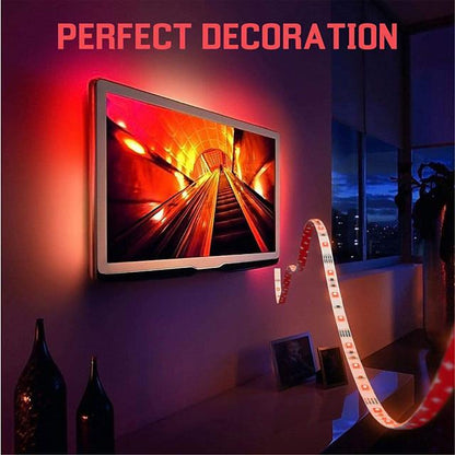 65FT LED Light Strips Waterproof Flexible with IR 44 Key Double Outlet Controller Extended Flexible Strip Lights for Bedroom Party Home Decration 360LEDs 5050SMD 10mm RGB 2x32.8FT