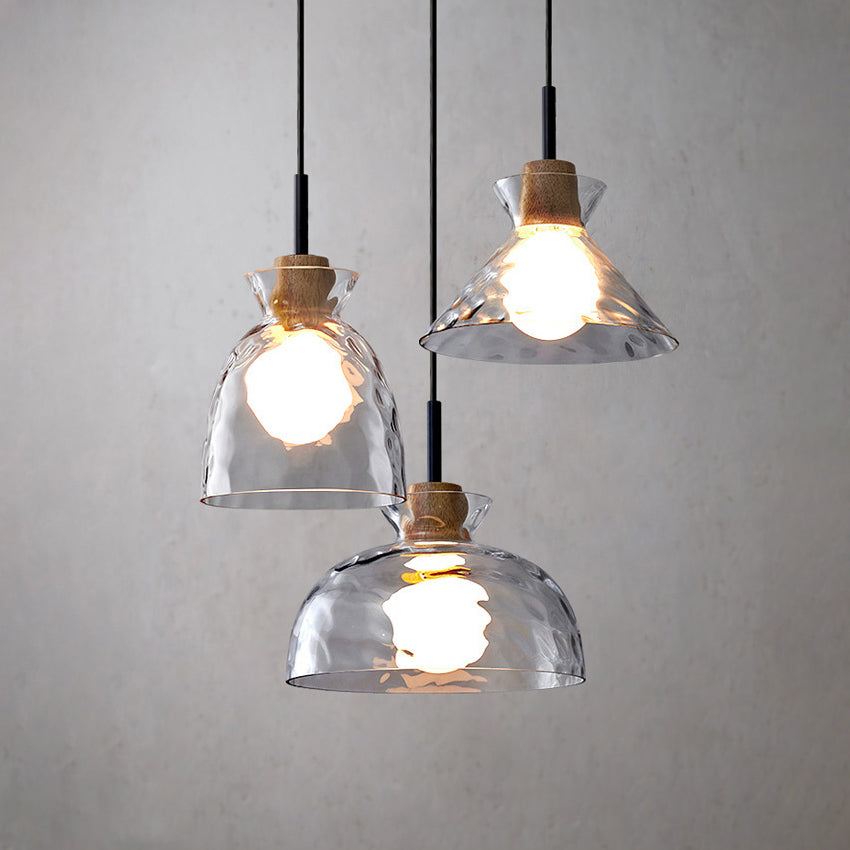 Nordic Lamp Clear Glass Lampshade Bedroom Living Room pendant lights Kitchen Dining chandeliers Restaurant Decor Hanging Lights