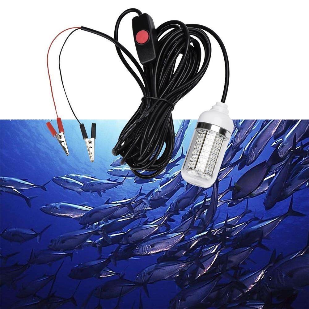 12V Fishing Light 108pcs 2835 LED Underwater Fishing Light IP68 Lures Fish Finder Lamp Attracts Prawns Squid Krill (4 Colors )