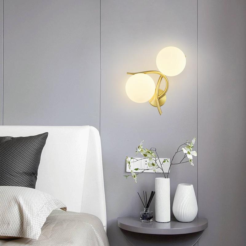 Nordic Minimalist Modern Living Room Corridor Bedroom Full Copper Wall Lamp