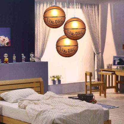 Modern Football Basketball Globe Glass Ball Pendant Lights Led Sport Hanging Lamps Children's Room Bedroom Indoor Lighting Decor