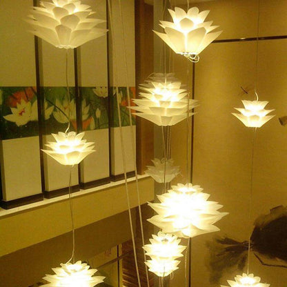 DIY PP lotus chandelier living room bedroom study restaurant cafe bar club chandelier personalized decorative lights