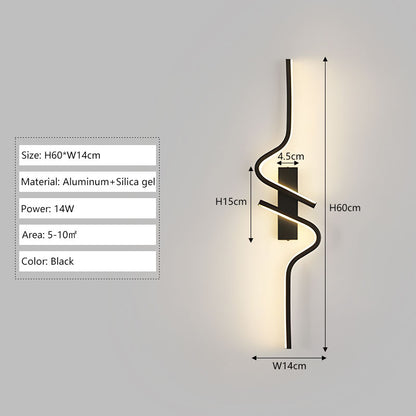Mordern LED Wall Lamps Long Strip Up and Down LED Wall Lights Bedroom Bedside Hallway Lighting Wall Sconce