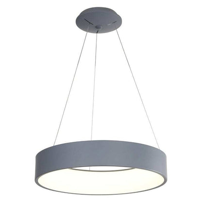 Gray Circle LED Pendant Lights Modern For Dining Room Restaurant Decoration Hanging Lamp Living Bedroom Fixtures Luminaria