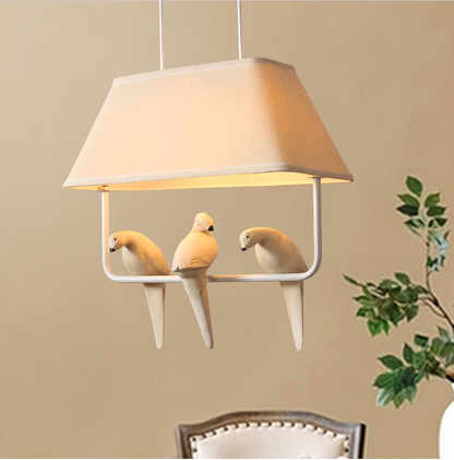 Creative Cloth art bird  LED pendant lights for  children room restaurant kitchen decoration hanging lamp hotle lamp