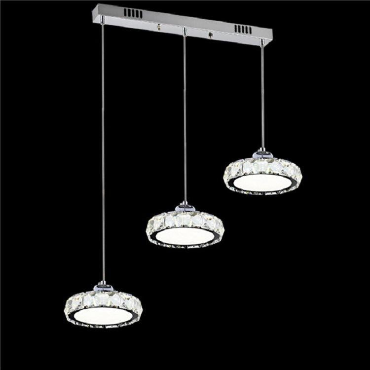 Home Dining Chandelier Single-headed Three-headed Round Rectangular Disc Crystal Small Chandelier
