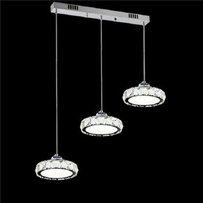 Home Dining Chandelier Single-headed Three-headed Round Rectangular Disc Crystal Small Chandelier