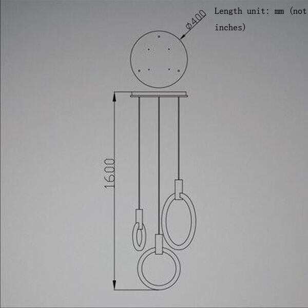 LED Nordic Wooden Iron Acryl Rings DIY LED Lamp LED Light.Pendant Lights.Pendant Lamp.Pendant light For Dinning Room Foyer