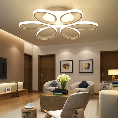 Remote Control Ceiling Lights For Living Room Bedroom  White Balck Body Color Home Deco Lamp Home Lighting Fixture