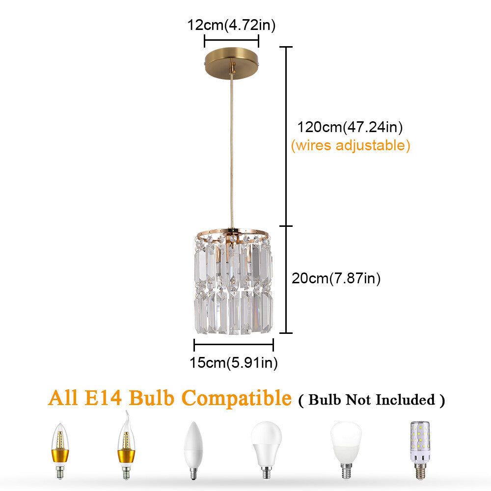 Nordic LED Gold Pendant Hanging Light Crystal Ceiling Lamps Modern Chandelier Lustre Dining Table Kitchen Island Decor Fixtures