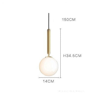 Simple Bedside Chandelier Creative Glass Ball Dining Room Bedroom Clothing Store Chandelier