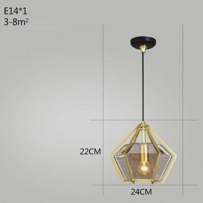 Post Modern Glass Pendant Light Hanging Nordic Living Room Walk In Closet Gold Pendant Lamp Suspension Lighting Fixture