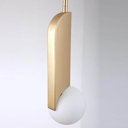 Modern Gold Pendant Light Bedroom White Glass Hanging Led Lamp Kitchen Minimalist Fixtures Dining Room Pendant Lamp Bathroom