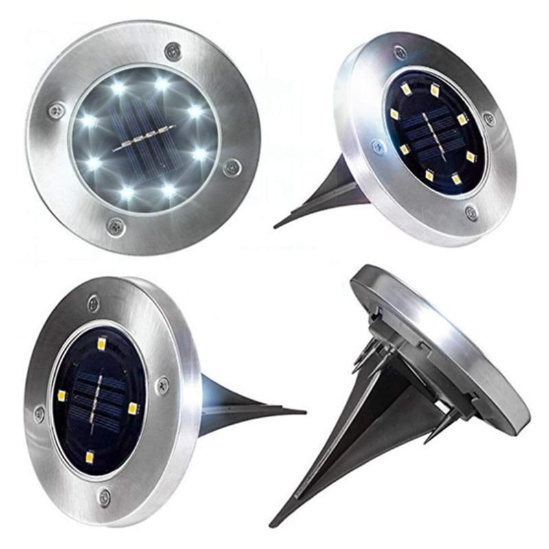 16 LEDs Ground Light Solar Powered Garden Landscape Lawn Lamp Buried Light Outdoor Road Stairs Decking light With light Sensor