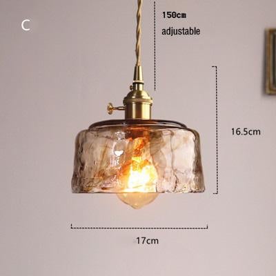 Vintage Brass Chandelier Glass Lamp Art Creative Personality Chandelier