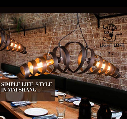 Spiral Spring Industrial Hanging Lamp Bar Retro Vintage Pendant Light Hanglamp Loft Kitchen Ceiling Hanging Light Fixture