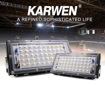 LED Flood Light 50W 220V 240V Floodlight CHIP IP65 Waterproof Outdoor Wall Reflector Lighting Garden Square Spotlight Cold White