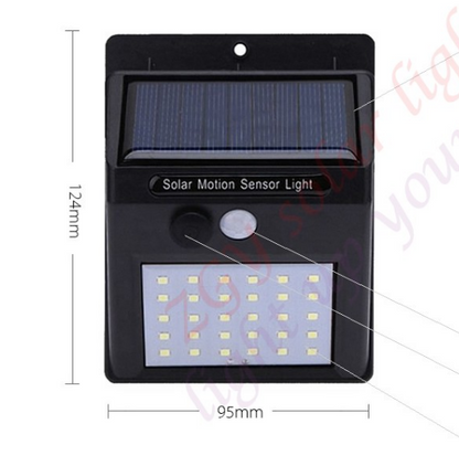 1-4pcs PIR Motion Sensor 30 LED Solar Light Outdoor Solar Powered LED Garden Light Waterproof Emergency Wall Lamp With Cable ene