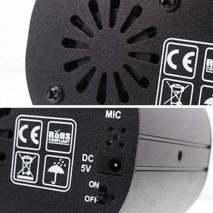Party Laser Lights with 3 Lens LED Projector Stage Light by Sound Activated Remote Control for DJ Disco Strobe Lighting