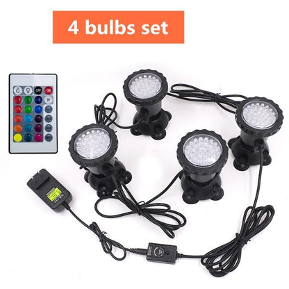 LED Underwater Lights Waterproof Lamp RGB 36leds Underwater Spot Light for Swimming Pool Fountains Pond Water Garden Aquarium