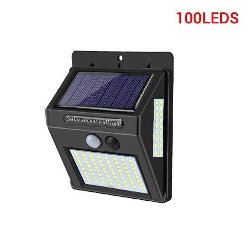Vacamm 100 LED Solar Light Outdoor Solar Lamp PIR Motion Sensor Solar Powered Sunlight Wall Street Light for Garden Decoration