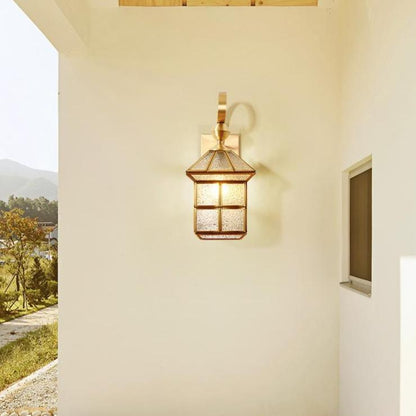 Outdoor Waterproof Wall Lamp Stair Corridor Balcony Courtyard Full Copper Wall Lamp