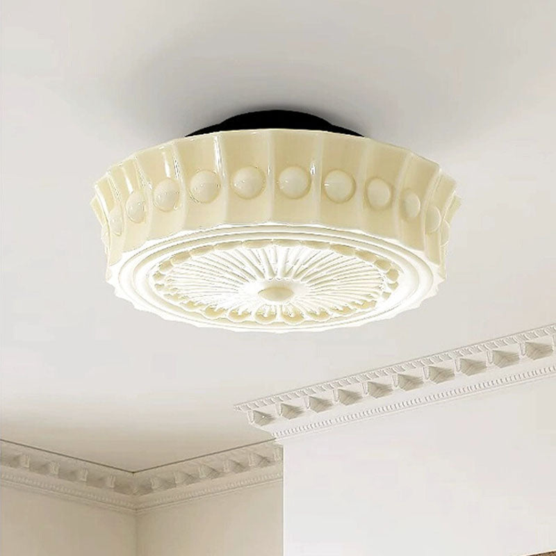 Cream ceiling lamp Hardware GlassCeiling Light tricolor light With hanging chain Pendant light  Bedroom Hallway Living Room