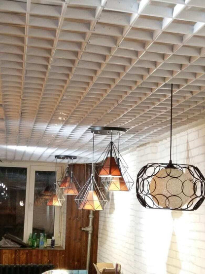 modern cage pendant light iron minimalist retro Scandinavian loft pyramid pendant lamp metal Hanging Lamp E27 Indoor DD01