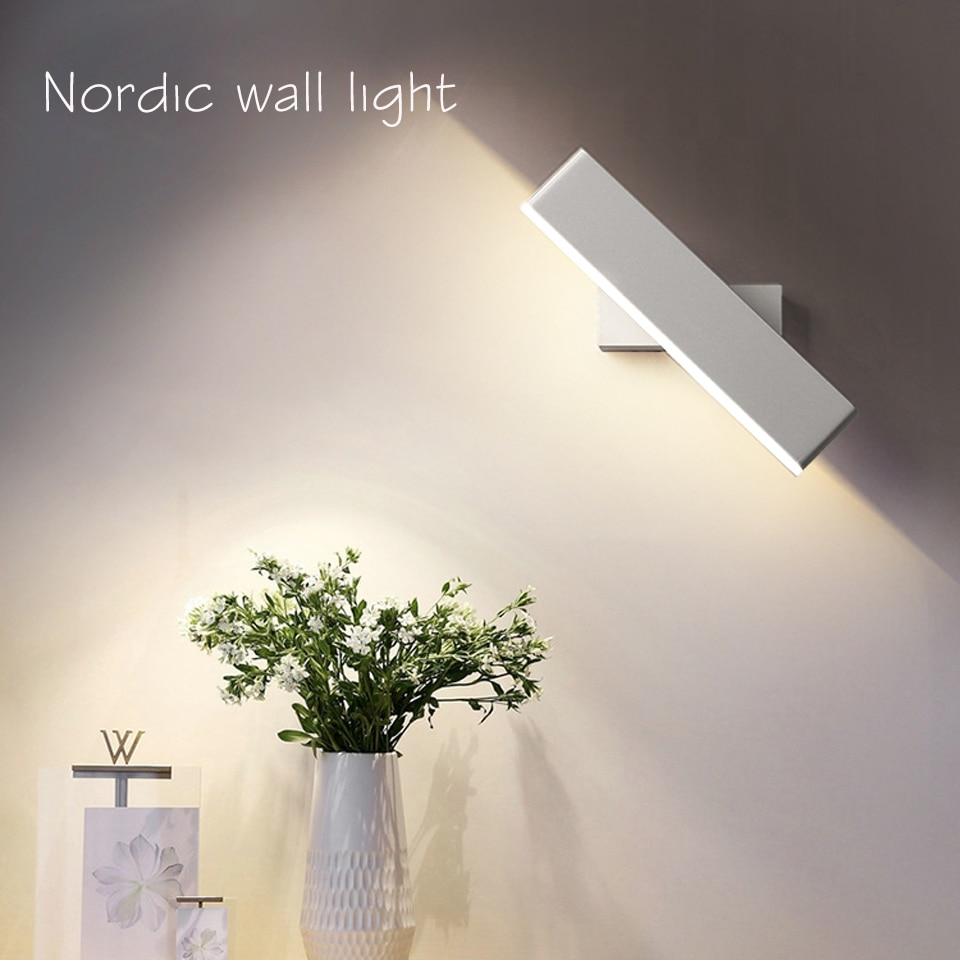 Led indoor wall lamps rotation adjustable switch modern wall sconce with switch stair wall light fixture hallway led wall sconce