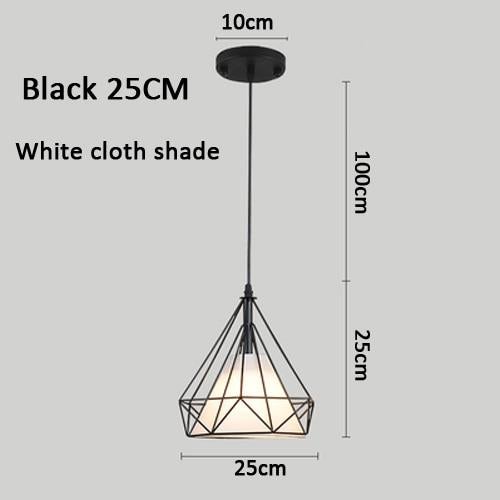 Modern Pendant Lamp Light,  Iron Frame Pendant Lights For Kitchen Island Dining Room Home Decoration Luminaire