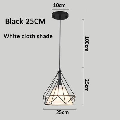 Modern Pendant Lamp Light,  Iron Frame Pendant Lights For Kitchen Island Dining Room Home Decoration Luminaire