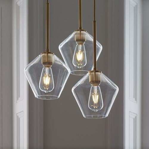 Nordic Modern Glass Pendant Lights Fixtures Loft LED Hanging Pendant Lamp For Kitchen Restaurant Living Room Bedroom E26 E27
