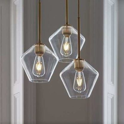 Nordic Modern Glass Pendant Lights Fixtures Loft LED Hanging Pendant Lamp For Kitchen Restaurant Living Room Bedroom E26 E27